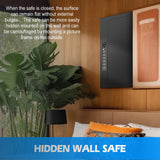 Wall Safe, Hidden Fingerprint Security wall Safe, In Wall Safe Between Studs, Upgraded Biometric/Keypad/Key Access, Secure Handgun, Documents, Jewelry, Valuables (Biometric Fingerprint) LANGGER V