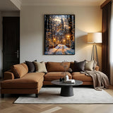 Christmas Castle Diamond Paintings Kits for Beginners, Diamond Arts Kits for Adults, Winter Street Landscape Paint by Diamonds, 5D DIY Full Round Drill Dot Gem Art for Home Wall Decor 11.8x15.8inch GXGLLPZBY