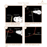 BEADNOVA Embroidery Needle Threader Tool 50pcs Aluminum Sewing Machine Needle Threader for Hand Sewing Cross Stitch Craft Knitting Quilting (50pcs) BEADNOVA