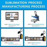 OKBA 4 pack Sublimation blank memory film roll keychain, double-sided sublimation camera film roll key chain, DIY custom blank products OKBA