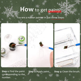 Grehge s DIY Paint by Numbers 16 x 20 Inch Plaid Snowman Canvas Acrylic Filling Painting by Number Winter O AnyDesign
