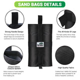 Eurmax USA Weight Bags for Pop up Canopy Outdoor Shelter,Gazebo Instant shelter Leg Canopy Weights, Sand Bags, Set of 4(Black) Eurmax