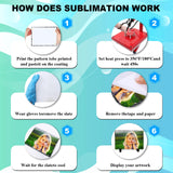 6 Pack Sublimation Slate Blanks,Heat Thermal Transfer Sheet Stone Photo Frame DIY Sublimation Blank with Display Holder for Desktop Souvenir Custom Design Work XIHEYOMI