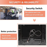 TICSEA Universal Fold Down Forklift Seat,Micro Switch,Armrest for Tractor,Excavator Skid Loader Backhoe Dozer Telehandler ZTR's TICSEA
