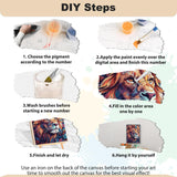 EOBROMD Paint by Numbers Kits for Adults Animal, Lion DIY Kits Crafts for Beginner, Painting Kits Adults, Oil Paint by Numbers for Home Decor Gift 16x20inch(Without Frame) EOBROMD