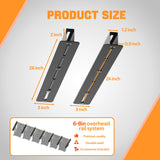 Ultrawall Overhead Garage Storage Rack, Heavy Duty Ceiling Storage Rack, 26 Inch Adjustable Ceiling Bin Storage System, 7 Sets for 6 Bins Ultrawall