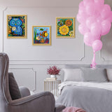 3 Pack Paint by Numbers for Kids Ages 8-12, Pre-Printed Acrylic Oil Painting, Includes (8x10, 8x9, 8x8 inch) Framed Canvas with 30 Acrylic Paint Pots, 5 Brushes for Kids, Art Supplies for Kids 9-12 Wings Giant