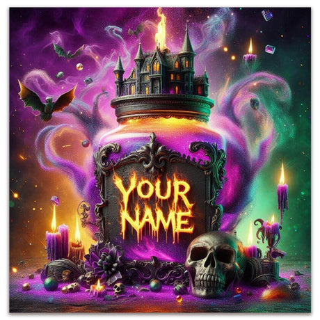 Halloween Diamond Art Kits for Adults,Magic Bottle 5D Diamond Painting Kits for Adults Beginners,Round Full Drill DIY Diamond Dot Gem Art Kit Wall Home Decor Arts Craft 14X14 inch Tiwabb