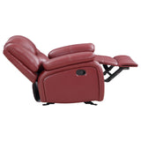 Coaster Home Furnishings - Camila - Leatherette Upholstered Glider Recliner Chair - Manual Recline, Padded Armrests, Plump Back, Smooth Gliding Motion - Living Room - 38-Inch - Red - 610243 Coaster Fine Furniture