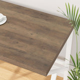 HSH Farmhouse Desk, Modern Home Office Desk, Student Desk for Bedroom Computer Table, Rustic Wood and Metal PC Laptop Computer Desk, Simple Writing Study Gaming Desk Executive Workstation, 55 Inch HSH