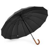 G4Free 54 Inch Large Windproof Umbrella for 2 Persons, 16 Ribs Auto Open Classic Wooden J Handle Cane Stick Golf Rain Umbrellas for Men Women Travel 120cm G4Free