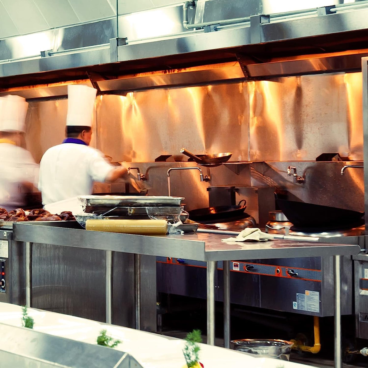 ROVSUN 36' x 24'' Stainless Steel Table for Prep & Work,Commercial Worktables & Workstations,Heavy Duty Metal Table with Wheels & Backsplash for Kitchen, Restaurant,Home ROVSUN