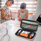 BOVKE Hard Carrying Case for 3D Pen Set, 3D Pen Case Compatible with 3Doodler Start+ Essentials 3D Printing Pen Toy Home Art Activity Set, Mesh Pocket fit 3D Printing Filament, Rose Gold (Box Only) BOVKE