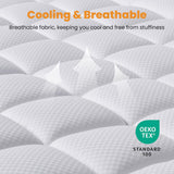 MATBEBY Queen Size Mattress Pad - Cooling Breathable Mattress Topper, Quilted Fitted Mattress Protector, Pillow Top Mattress Cover with 8-21" Deep Pocket, Soft, Machine Washable, White, 60x80 Inches MATBEBY