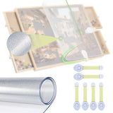 XGKHOM 1500 Pieces Puzzle Board Cover Mat, 34"x26" Jigsaw Puzzle Table Cover with Locking Buckles, Transparent and Frosted Replacement Cover (Cover Mat Only) XGKHOM