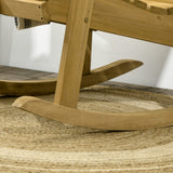 Outsunny Traditional Wooden Rocking Chair with Armrests - Light Brown Outdoor Comfort Outsunny