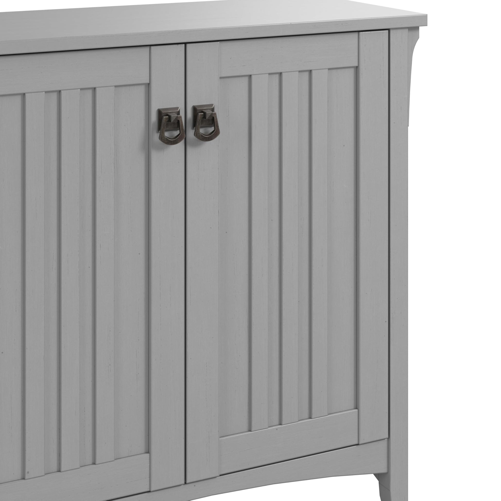 Bush Furniture Salinas Small Storage Cabinet with Doors and Shelves in Cape Cod Gray, 2 Door Accent Chest for Home Office, Living Room, Entryway - WoodArtSupply