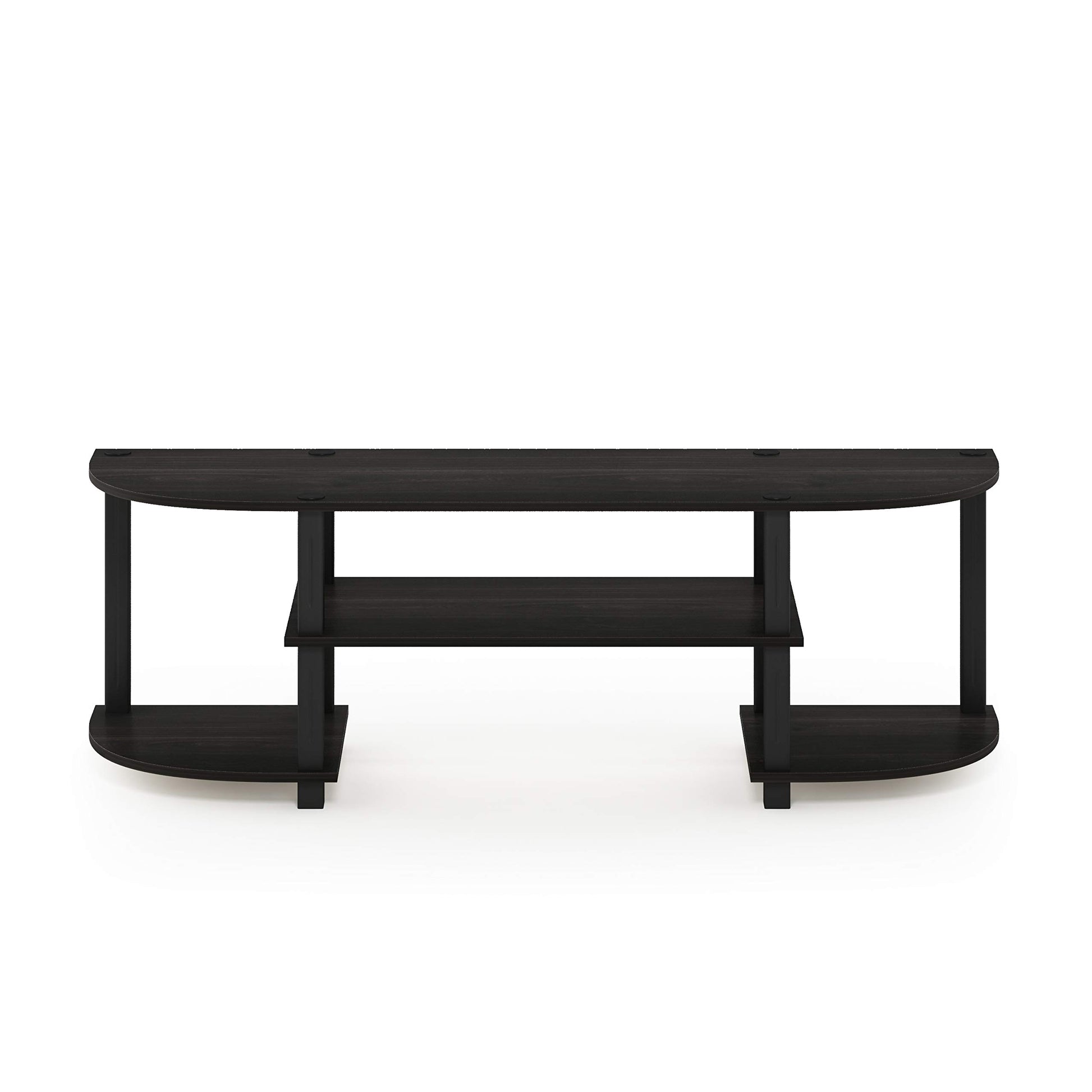 Furinno Turn-S-Tube Wide TV Entertainment Center, Espresso/Black - WoodArtSupply