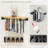 NANATI 2 Set of Floating Bookshelf, Pine Wood Invisible Bookshelf, Hanging Bookshelves for Wall, Unique Space Saving Wall Bookcase (16.5L×8.7W×1.5H) NANATI