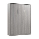 Bestar Claremont Queen Size Murphy Bed in Platinum Gray, Space-Saving Sleeping Arrangement for Multipurpose Area, Bedroom, or Guest Room Bestar