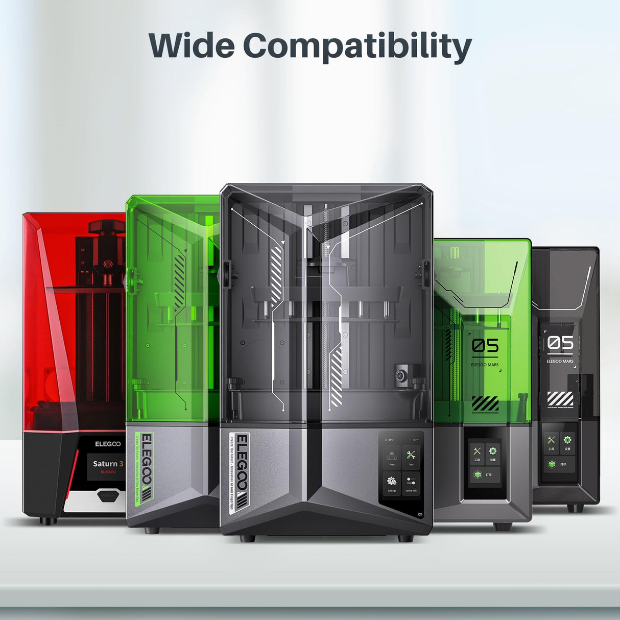 ELEGOO 8K ABS-Like Resin 3.0, Photopolymer Resin UV Curing 405nm, Upgraded ABS 3D Printing Resin, Higher Precision, Lower Shrinkage 3D Resin for LCD/MSLA/DLP 3D Printer, Space Grey 1000G Deeplee