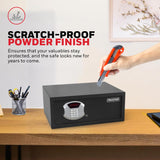 Honeywell Safes & Door Locks - Hideable Safe Box with Hotel-Style Digital Lock - Low Profile Cash Safe with LED Display - Steel Security Safe with 2 Emergency Keys Included - 1.0 CU - Black - 5105 Honeywell Safes & Door Locks