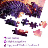 Dragon Puzzle for Adults 1000 Pieces, Fantasy Magic Jigsaw Puzzle, Castle Purple Puzzle BBOLDIN
