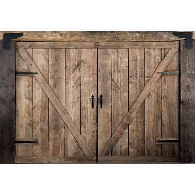 Baocicco 10x7ft Rustic Brown Barn Door Backdrops for Photoshoot Old Wooden Door Western Cowboy Farmhouse Photography Background Cowboy Birthday Baby Shower Wedding Ceremony Vinyl Video Background