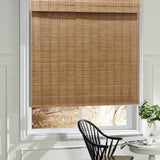 LANTIME Wood Window Roman Shades, Lined Blackout Bamboo Roman Shades Blinds, Easy Installation for Home and Garden, Pattern 1 LANTIME