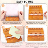 BENECREAT 5.9x5inch Rectangle Wood Sublimation Pen Tool, Sublimation Pen Holder Pen Clamp for Sublimation Pens Blank & Vinyl Stickers BENECREAT