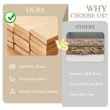 8 Cube Storage Organizer - Solid Wood Bookshelf with 4 Storage Bins, Cube Shelf with 2 Removable Back Panels, Vertical or Horizontal Bookcase, Open Book Shelf for Bedroom, Living Room, Office EXPERLAM