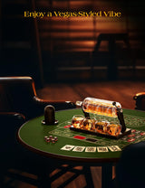 Slot Whiskey Decanter Sets for Men, Kollea 50.7 Oz Whiskey Decanter Set with 4 Dice Glasses, Casino Style Decanter for Bourbon, Gifts for Men Dad, Him, Boyfriend, Guy, Birthday, Anniversary, Valentine Kollea