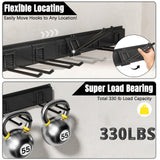 Garage Garden Tool Organizer Wall Mount, Heavy Duty Garage Tool Storage Rack 48 Inches, Max Load 330lb - Shovel, Rake, Folding Chair, Weed Eater Storage Wallavant