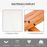 Outsunny 13FT Wooden Arc Hammock with Canopy, Outdoor Hammock Bed with Wood Arc Stand for Patio Balcony Garden Backyard, White Outsunny