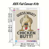 Animal Chicken Diamond Art Kits for Adults,5D Diamond Painting Dots Art Kits for Adults,DIY Funny Full Round Gem Art Crafts for Home Wall Decor 12 X 16inch GEMFAMILY