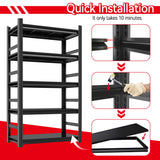 72" H Garage Shelving 5 Tier Shelving Unit, 3500Lbs Adjustable Metal Garage Storage Shelves Heavy Duty for Basement, Warehouse, Kitchen, Pantry (71.18'H X 35.43''W X 15.75''D) PRESTELION