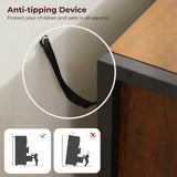 Lyromix Rustic Brown Dresser with 6 Drawers, Wide 48'' Wood TV Stand with Storage, Mid Century Dresser Dresser for Bedroom, Perfect for Bedroom Room Storage Lyromix