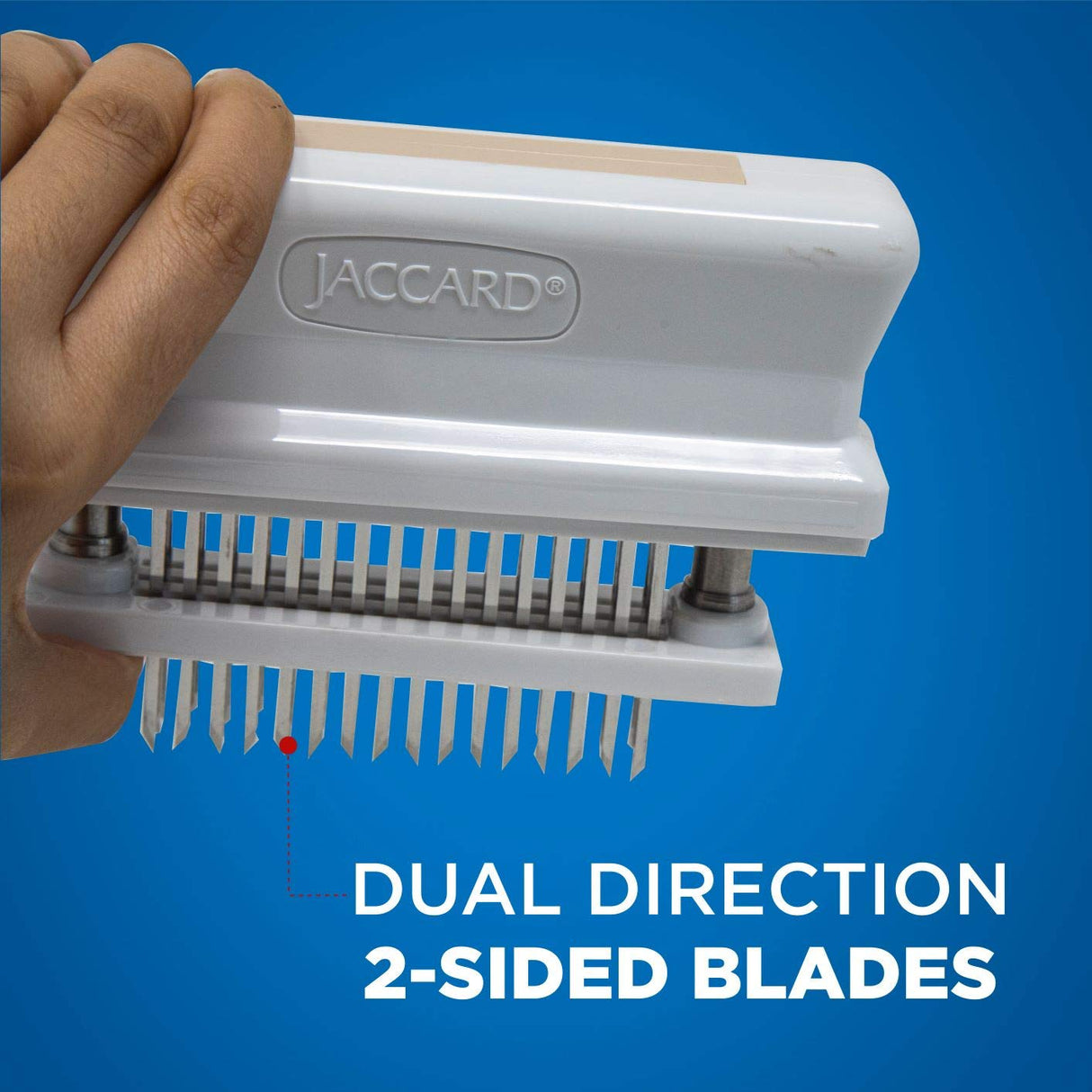 Jaccard 200348T, 48 Blade Durable Meat Tenderizer with Stainless Steel Razor Sharp Needle, Cooking Gadget for Tenderizing Chicken, Beef, Pork, Veal, BBQ, Tan Jaccard