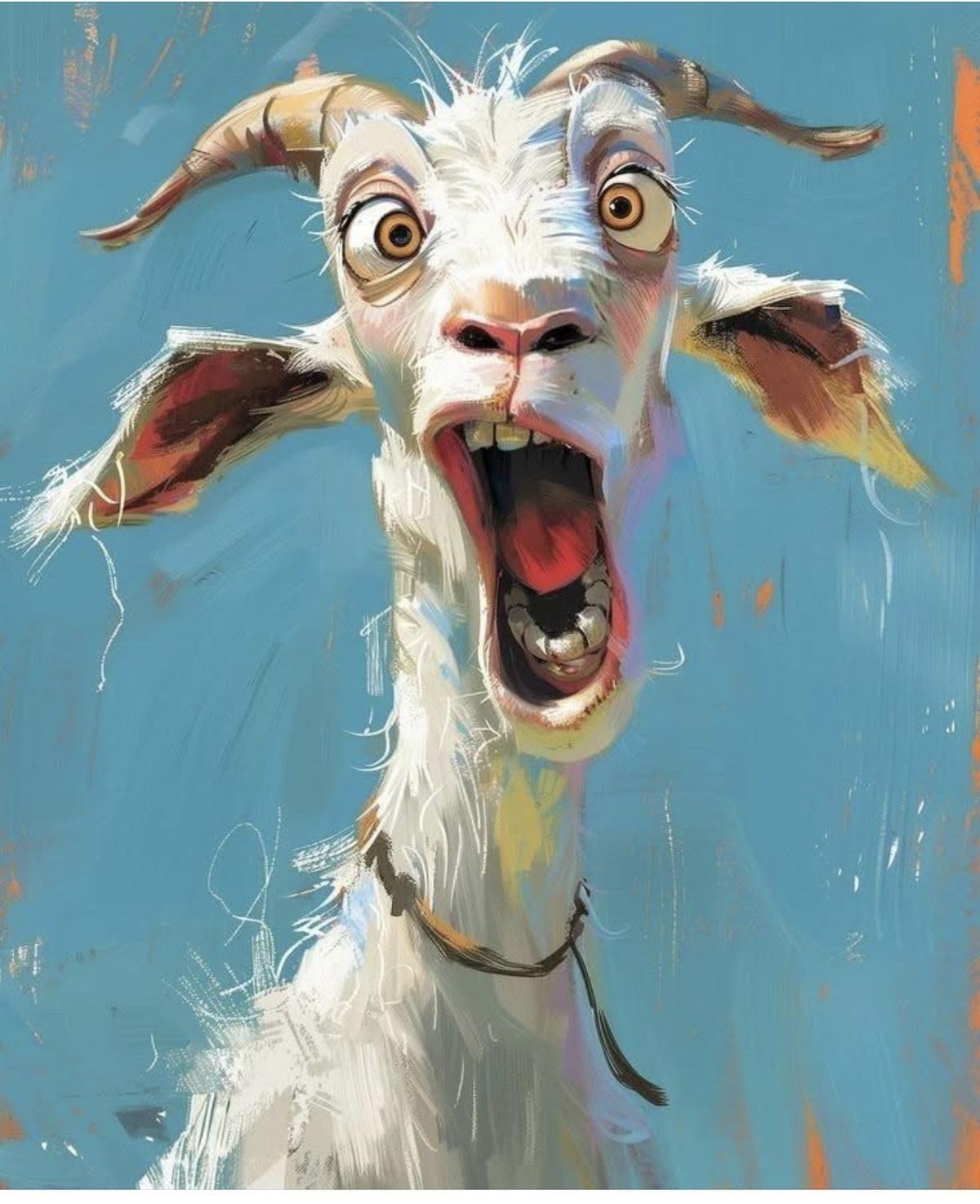 Paint by Numbers for Adults Beginner, Funny Animals Paint by Numbers Funny Pet 16 x 20 Inch (Goat) FunLynJoy