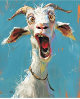 Paint by Numbers for Adults Beginner, Funny Animals Paint by Numbers Funny Pet 16 x 20 Inch (Goat) FunLynJoy