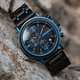 Engraved Wooden Watches for Husband Boyfriend My Man Fiancé Customized Personalized Wood Watches for Men Multifunction Personalized Family Watch (Custom Box Photo) WoodArtSupply