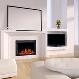 R.W.FLAME 39" Electric Fireplace Insert,Freestanding & Recessed Electric Stove Heater,Touch Screen,Remote Control,750W-1500W with Timer,Colorful Flame Option (39''X27'') R.W.FLAME