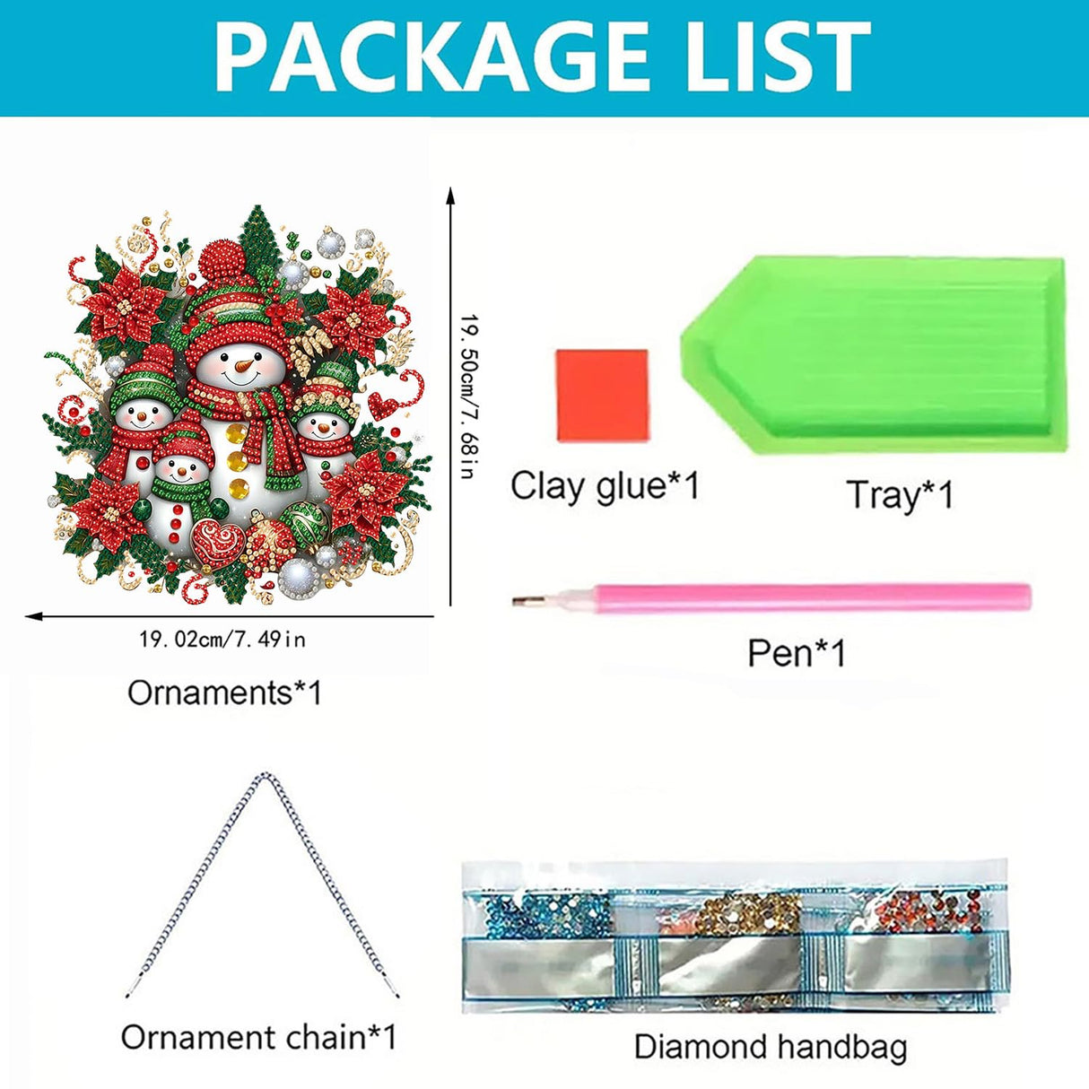 Diamond Art Hanging and Tabletop Kits for Adults Kids, 4 Pack DIY Christmas Diamond Art Suncatchers, 5D Special Shape Diamond Painting Pendant Window Ornament Gifts for Home Garden Door Wall Decor﻿ Fairyland JinWenn