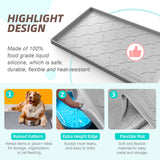 SIKADEER 34" x 22" Under Sink Mat Waterproof, Silicone Mat Kitchen Drawer Shelf and Cabinet Liner, Sink Protector for Kitchen Organizers and Storage, Boot Tray Pet Food Mats SIKADEER