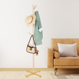 ZOZOE Metal Coat Rack Stand, Modern Coat Rack Freestanding with 8 Hooks, Coat Racks Easy to Assemble, Coat Tree Stand for Bags, Hats, Entryway, Office (Golden) ZOZOE