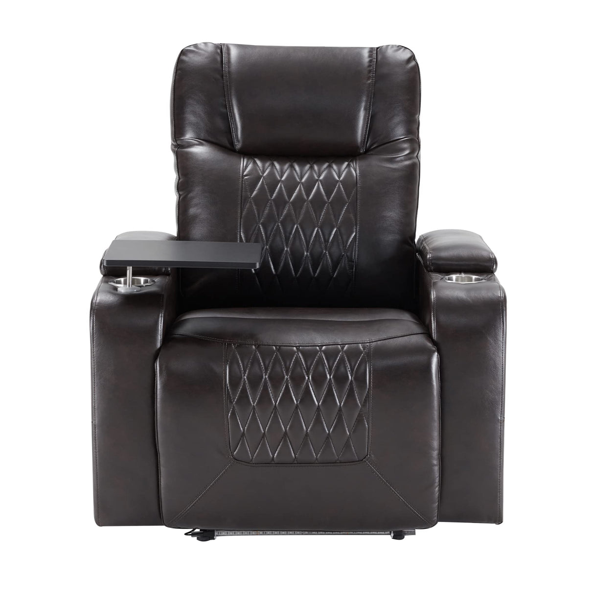 Merax Electric recliner chair with USB Charge Port, 360 Swivel Tray Table, Hand in-Arm Storage, and Cup Holders, ambient lighting Gaming Home Theater Seating Merax