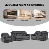 CANMOV Recliner Sofa Set, Oversize Power Lift Recliner Chair, Manual Loveseat and 3-Seat Sofa with Overstuffed Armrest for Living Room,Bedroom Furniture,Office,1+2+3 Seat Grey CANMOV