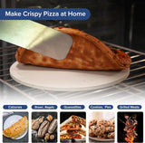 Nuwave 11.5 Inch Pizza Stone, New and Improved .48 Inch Thickness, Durable, Safe Baking Stone for Grill or Oven, Thermal Shock Resistant, Natural Cordierite Baking Stone, 1,472 °F Resistant, Round Nuwave