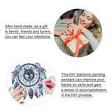 JISHSHAY Diamond Painting Hanging Wolf Diamond Art Pendant Dreamcatcher Gem Art Wind Chimes Gem Painting Hanging Pendant Mosaic Kits for Adults Windchimes Embroidery Kit Suncatchers Sun Catchers JISHSHAY