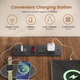 SEDETA 55.1" Farmhouse Office Desk with 3 Drawers, Executive Desk with File Drawer & Storage Shelves, Computer Desk with Power Outlet for Home Office, White and Brown SEDETA